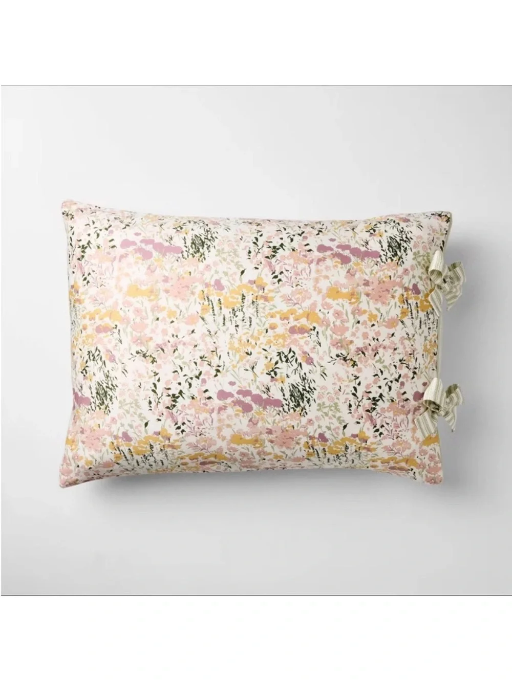 NWT 3pc Full/Queen Reversible Floral and Stripe Comforter Set Pink/Green